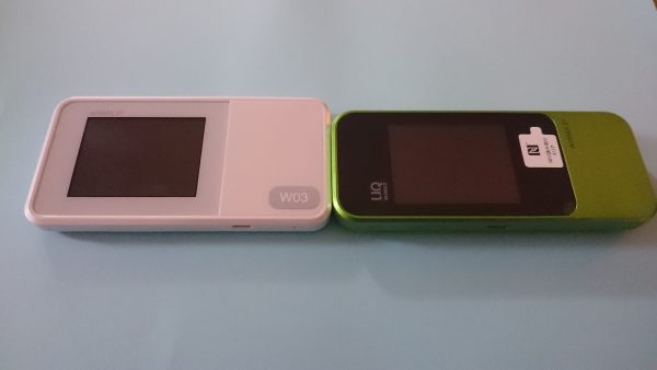 Speed WiFi NEXT W04とW03の大きさを比較